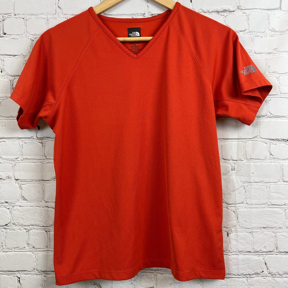 The North Face Vapor Wick Flight Series short sleeve orange Tee Lg
